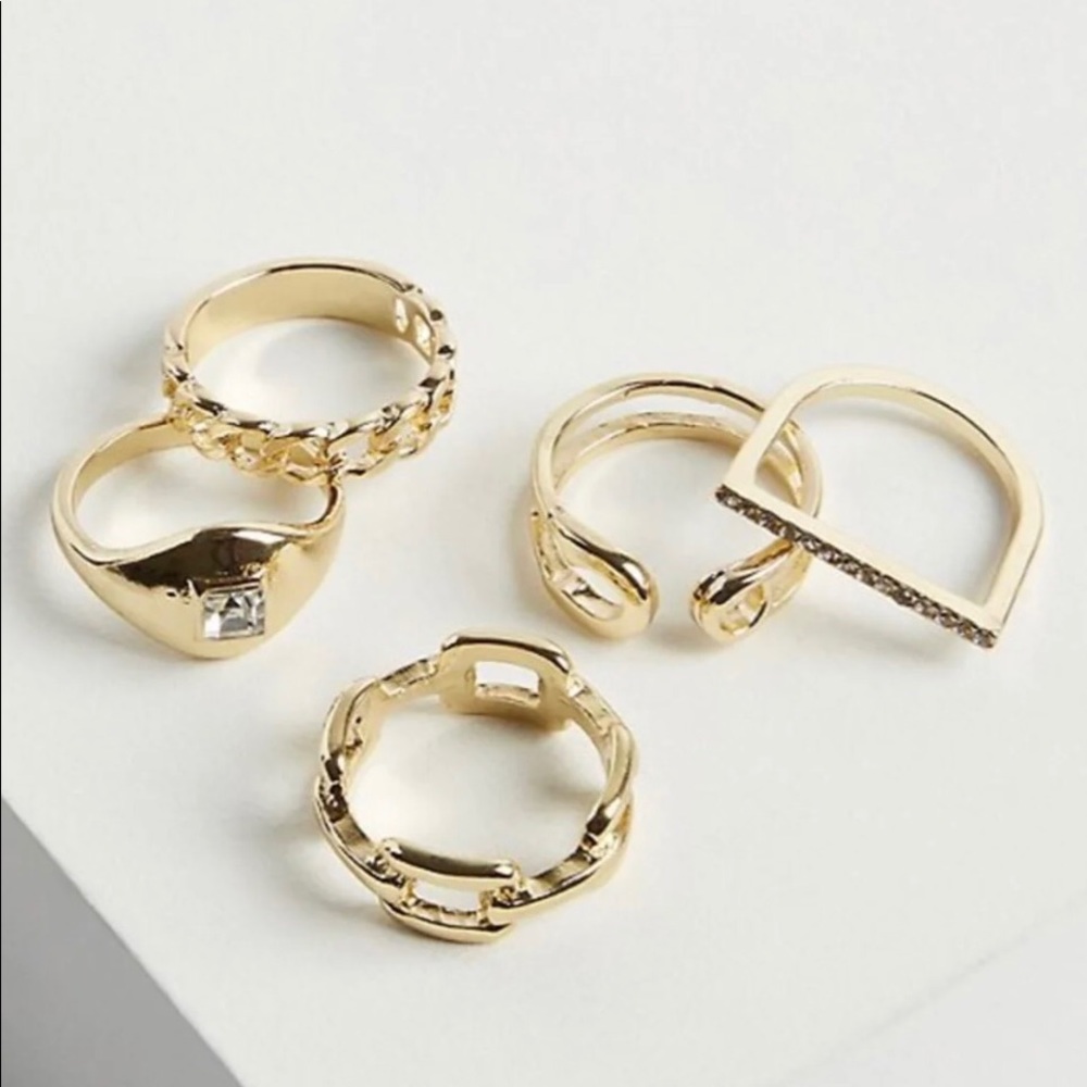 TORRID GOLD RING SET.SIZE 8 - Picture 2 of 5